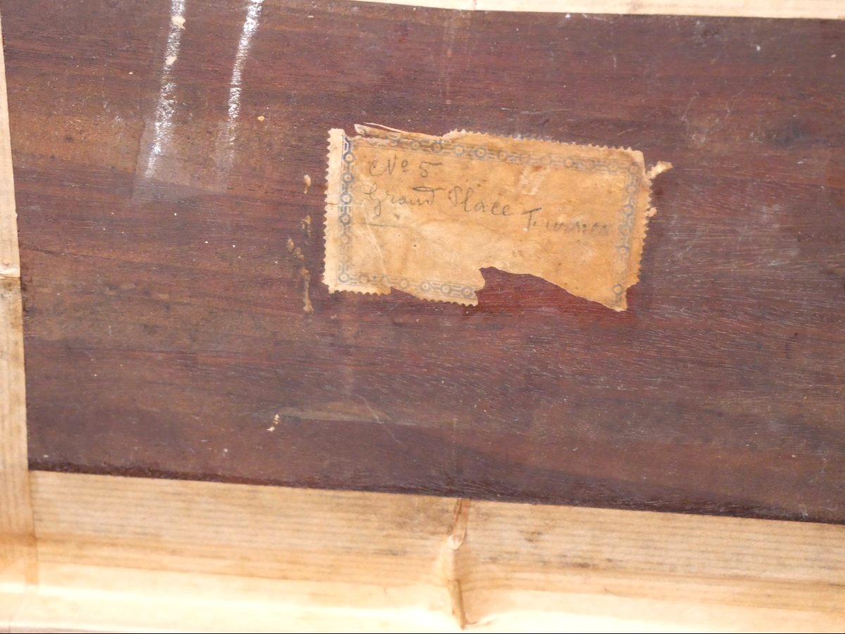 Huile sur panneau de Lucien Frank fin du 19e-photo-2
