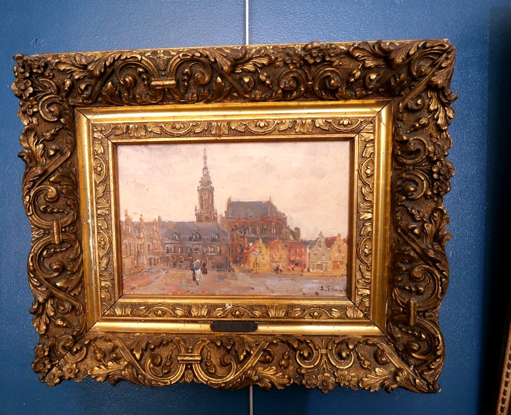 Huile sur panneau de Lucien Frank fin du 19e