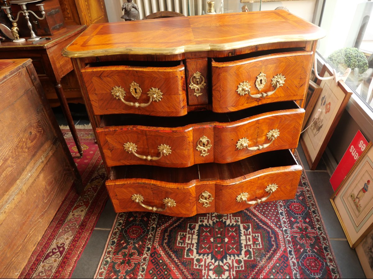 Commode placage Louis XIV -photo-4