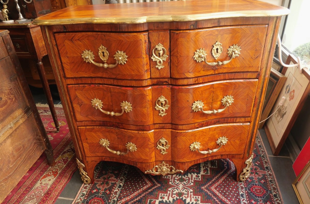 Commode placage Louis XIV 