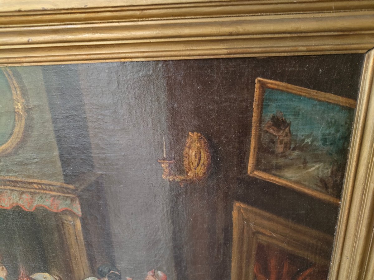 Huile sur toile bal masqué -photo-3