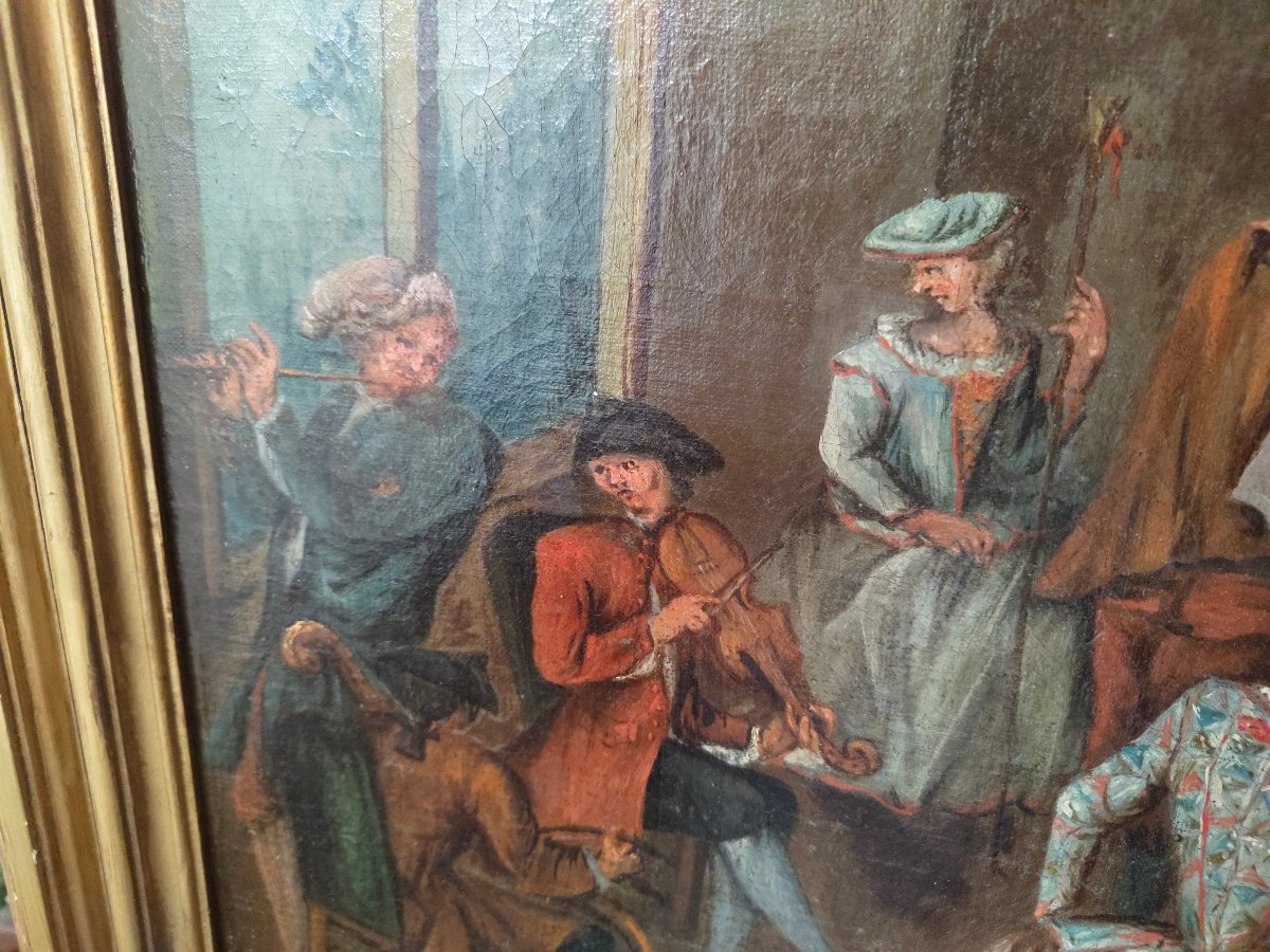 Huile sur toile bal masqué -photo-4