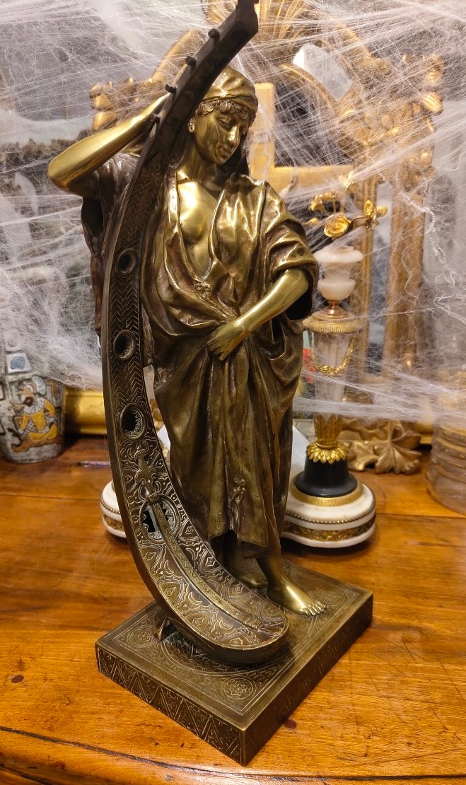 "oriental Harpist" By Louis Hottot 