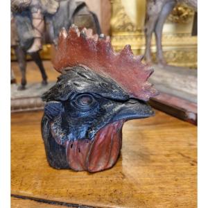 Rooster Head Inkwell