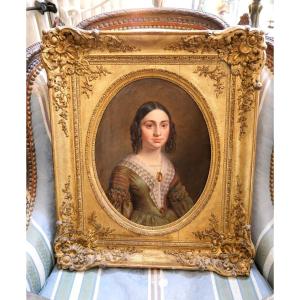 Portrait Of A Young Woman Circa 1840