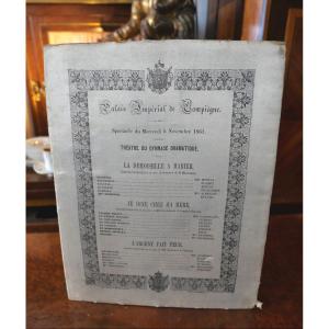 Program Of The Imperial Palace Of Compiègne Napoleon III