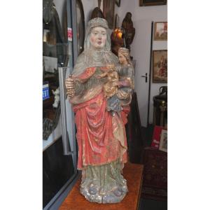 Saint Anne, Carved Wood, 16th Century