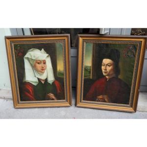Paire de Portraits XVIIe 
