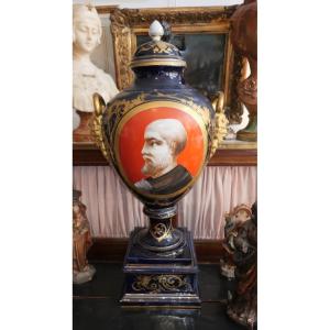 Grand vase porcelaine de Paris XIXe 
