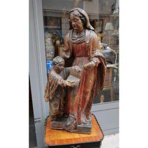 Sainte Anne bois sculpté 17e