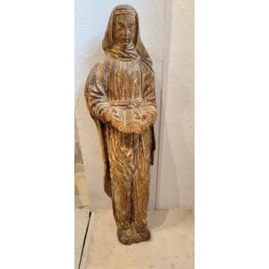 Saint Anne Carved Wood 17th Century 
