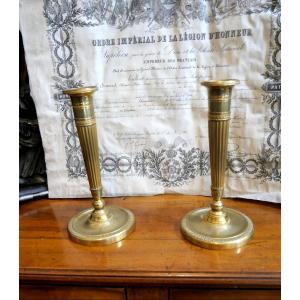 Pair Of Empire Candlesticks 