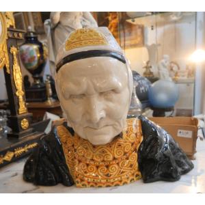 Earthenware Bust Of An Old Breton Woman 