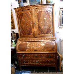 Buffet scriban marqueterie XVIIIe