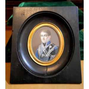 Portrait de hussard Miniature 