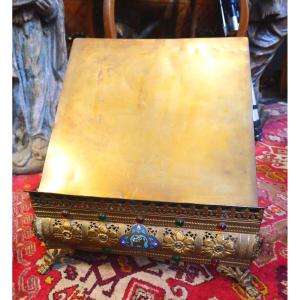 Lutrin d'autel bronze doré 19e