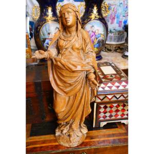 Sainte vierge en tilleul 18e