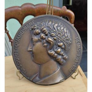 Médaillon l'ange de Reims bronze patiné