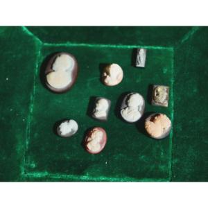 Un ensemble de neuf camées