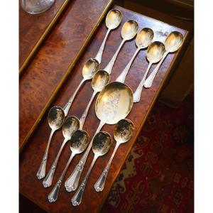 Service à glace en argent massif 