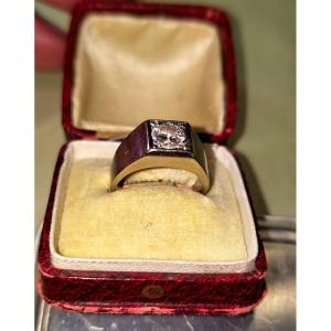 Bague tank or blanc style Cartier 