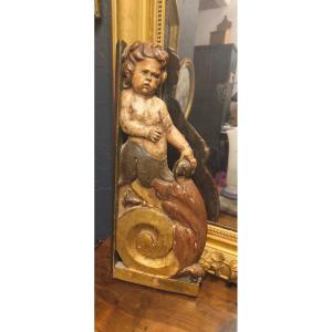 Putto In Gilded Wood