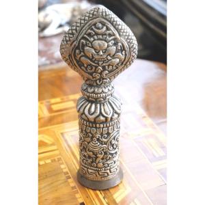 Tibetan Silver-alloy Seal 20th Century