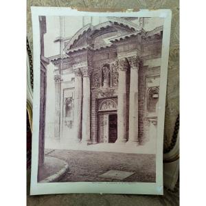 Dessin de la cathédrale sainte Madeleine de Martigues
