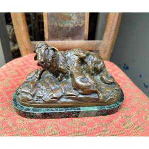 Late 19th-century Bronze Sheep And Lamb