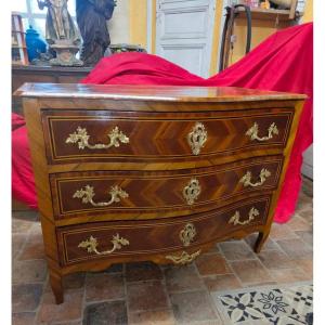 Commode louis XV placage 18e
