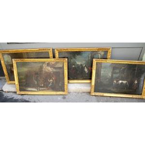A Series Of Four 17th-century Paintings