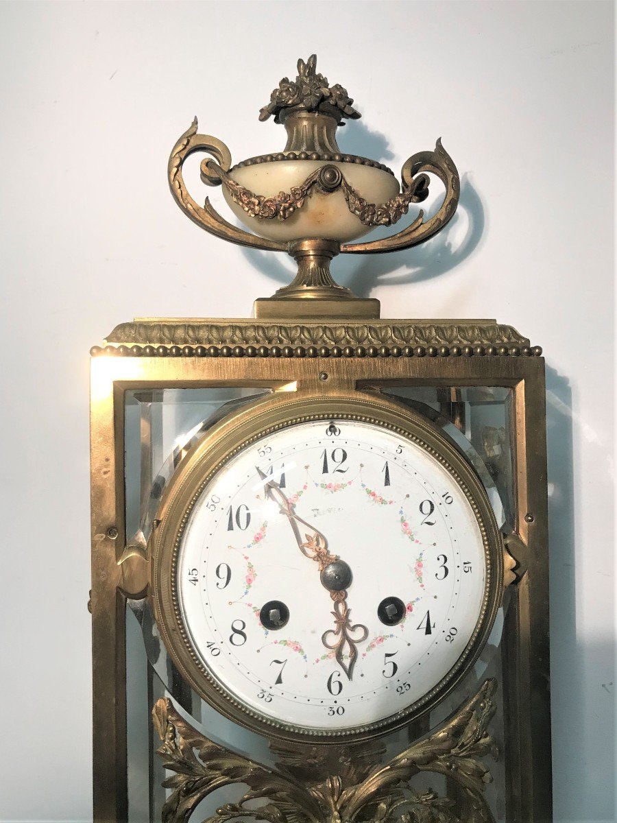 Pendule cage de style Louis XVI époque XIXème siècle-photo-4