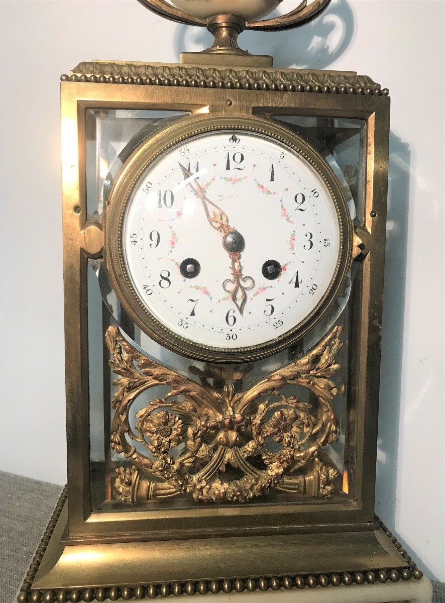19th Century Louis XVI Style Cage Clock-photo-1