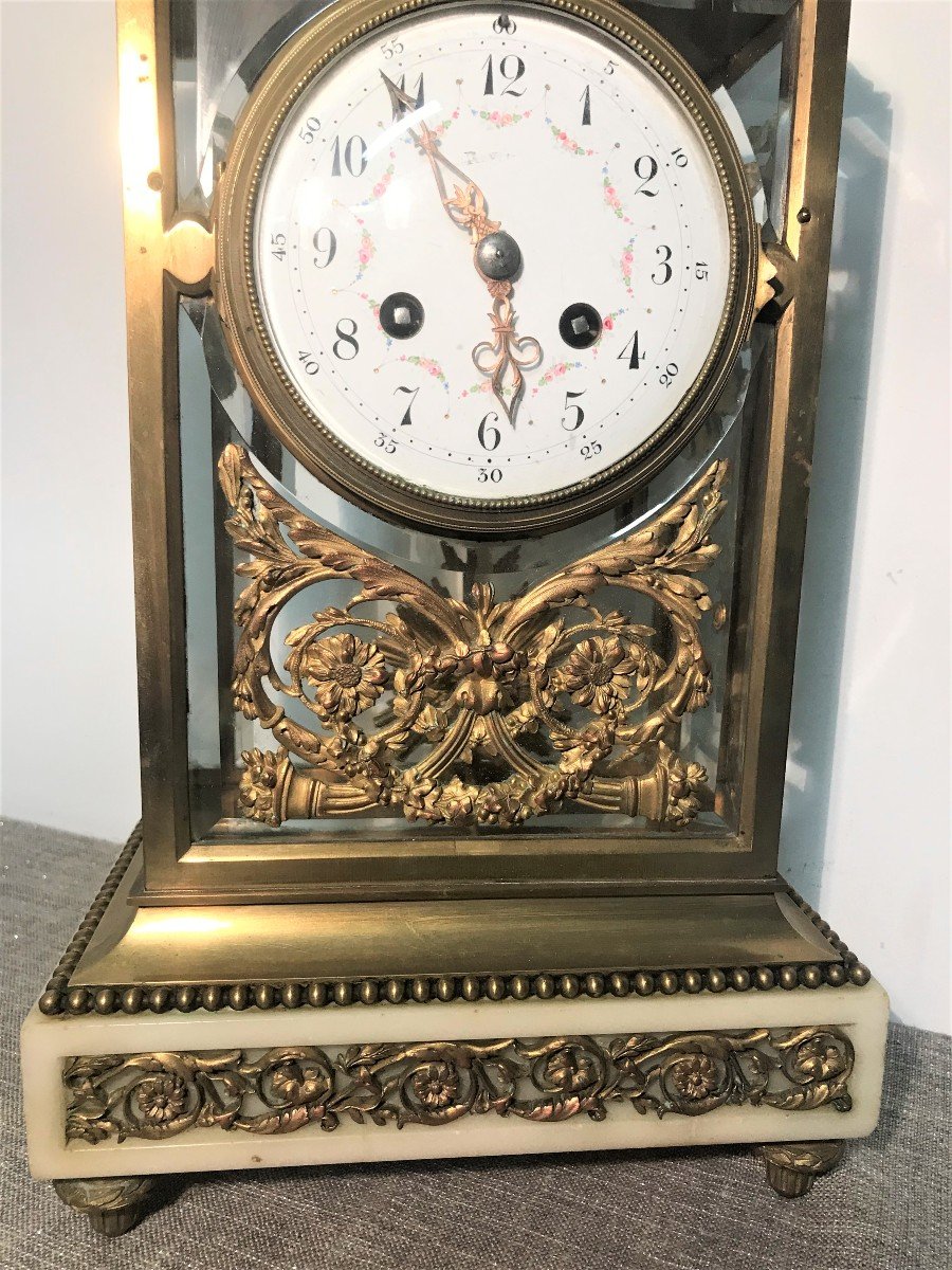 19th Century Louis XVI Style Cage Clock-photo-2