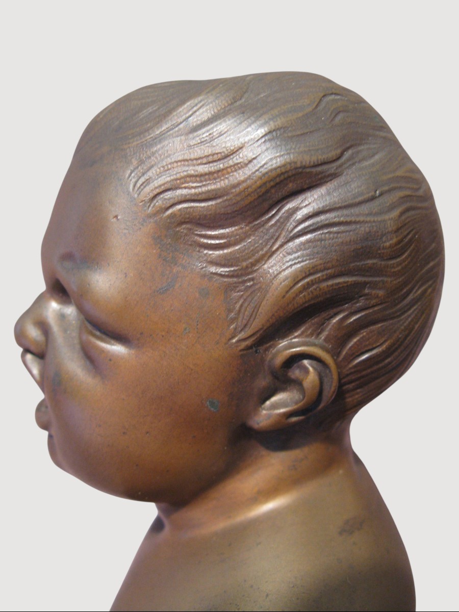 Bronzes Jean qui rit et Jean qui pleure époque XIX ème siècle-photo-2