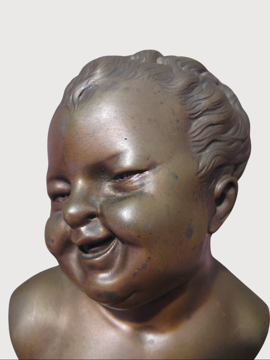 Bronzes Jean qui rit et Jean qui pleure époque XIX ème siècle-photo-3