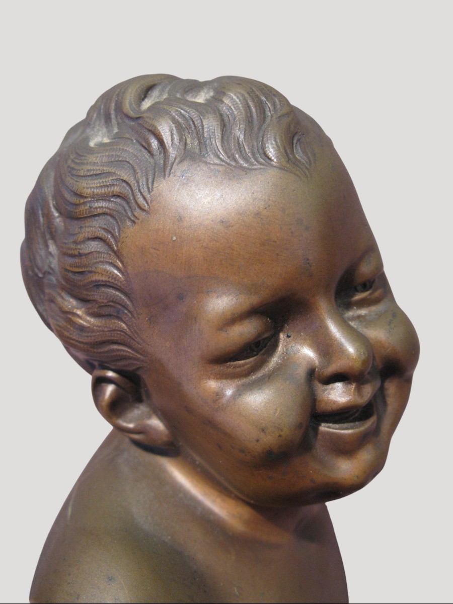 Bronzes Jean qui rit et Jean qui pleure époque XIX ème siècle-photo-4