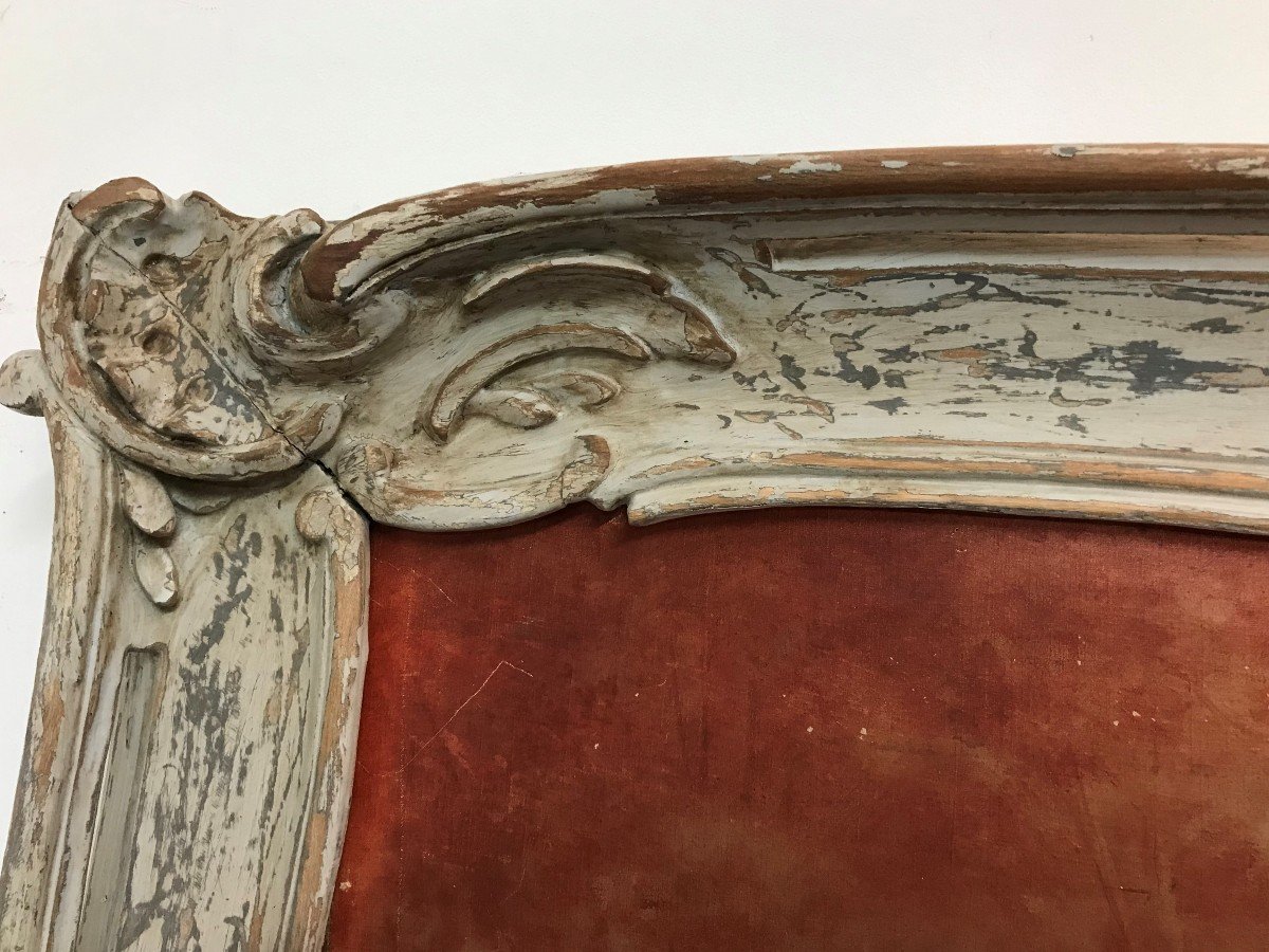 Tableau dessus de porte huile sur toile sanguine XIXème siècle-photo-5
