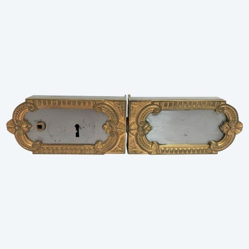 Lock In Iron And Chiseled Bronze Sterling XIXth Century