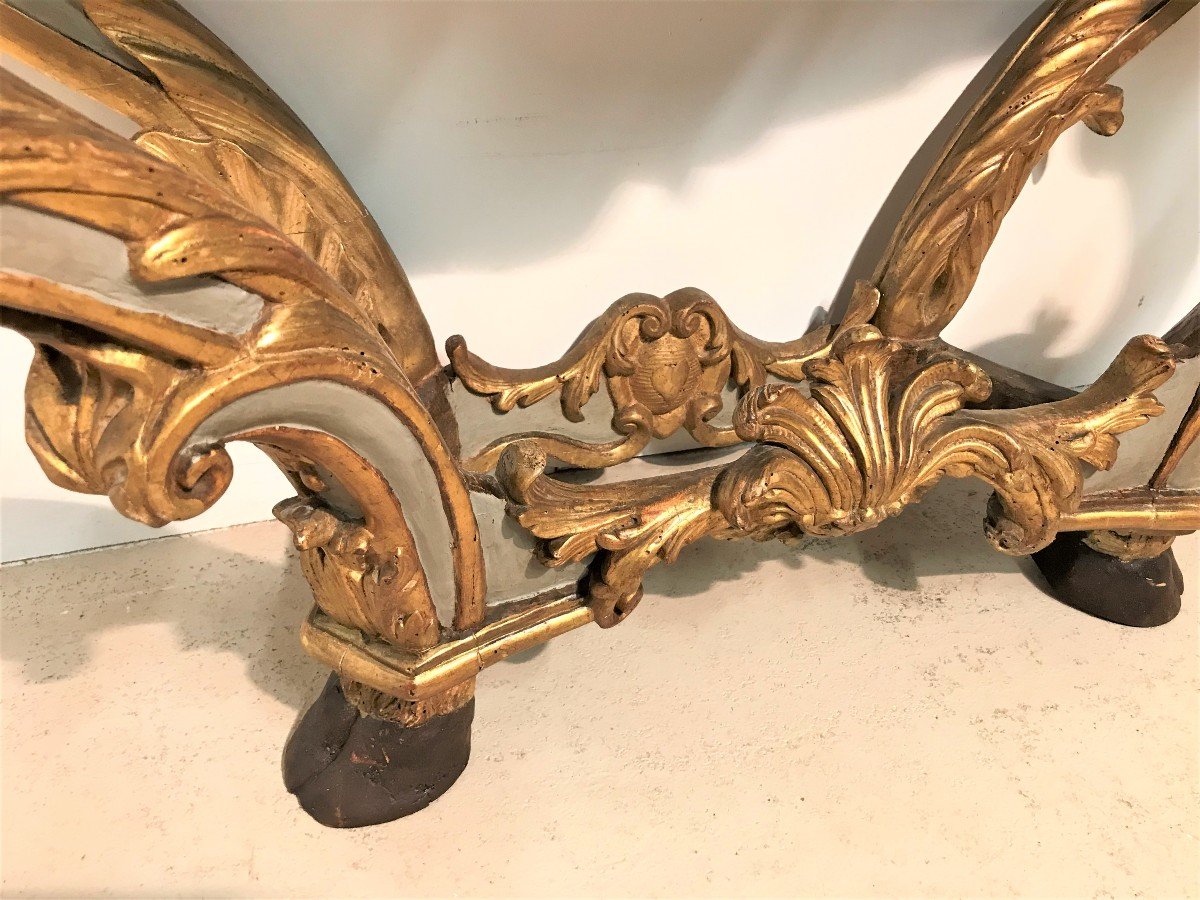 Louis XV Console In Carved Wood, Early 18th Century-photo-3