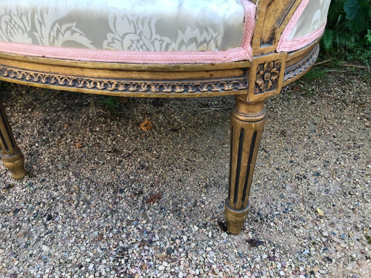 Salon dor&eacute; de style Louis XVI &eacute;poque XIX&egrave;me si&egrave;cle-photo-6