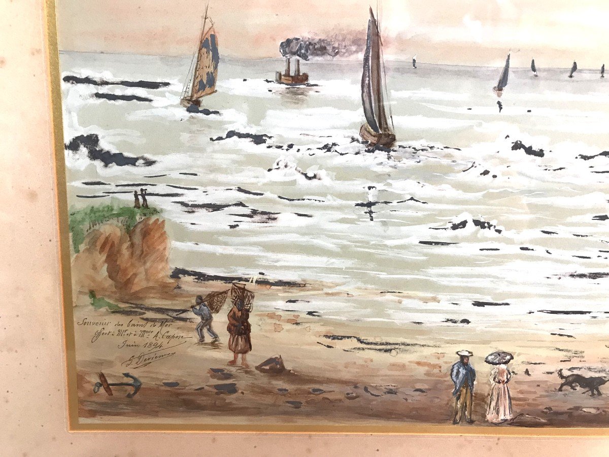 Gouache Painting Seaside Memories 1894-photo-1