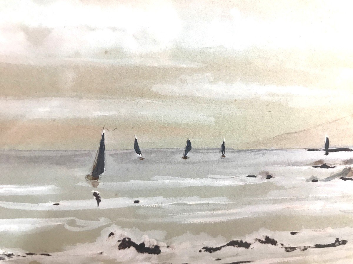 Gouache Painting Seaside Memories 1894-photo-7