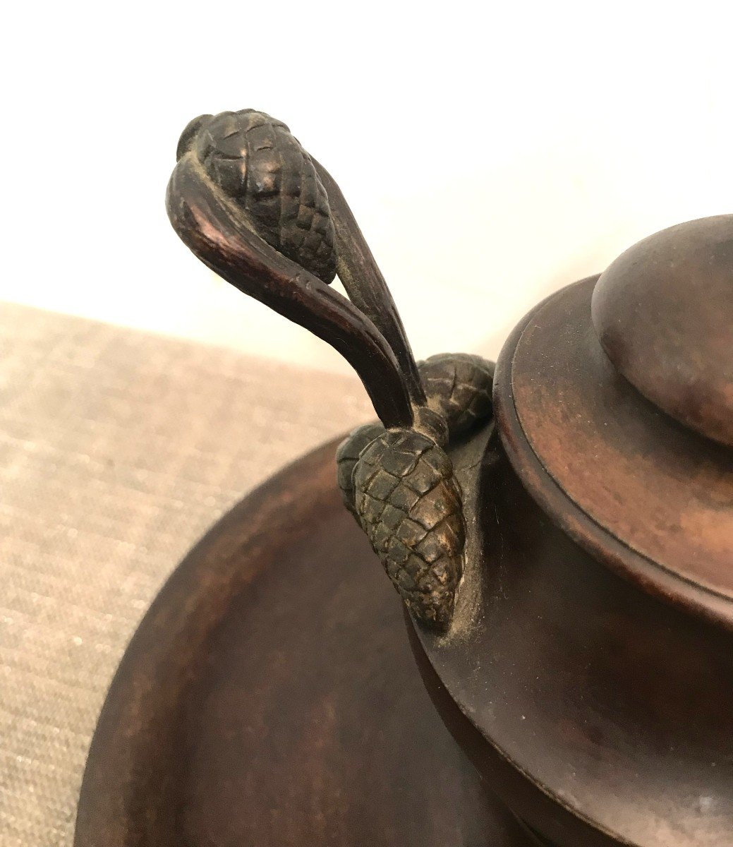 Bronze Inkwell Signed Susse Frères 19th Century-photo-3