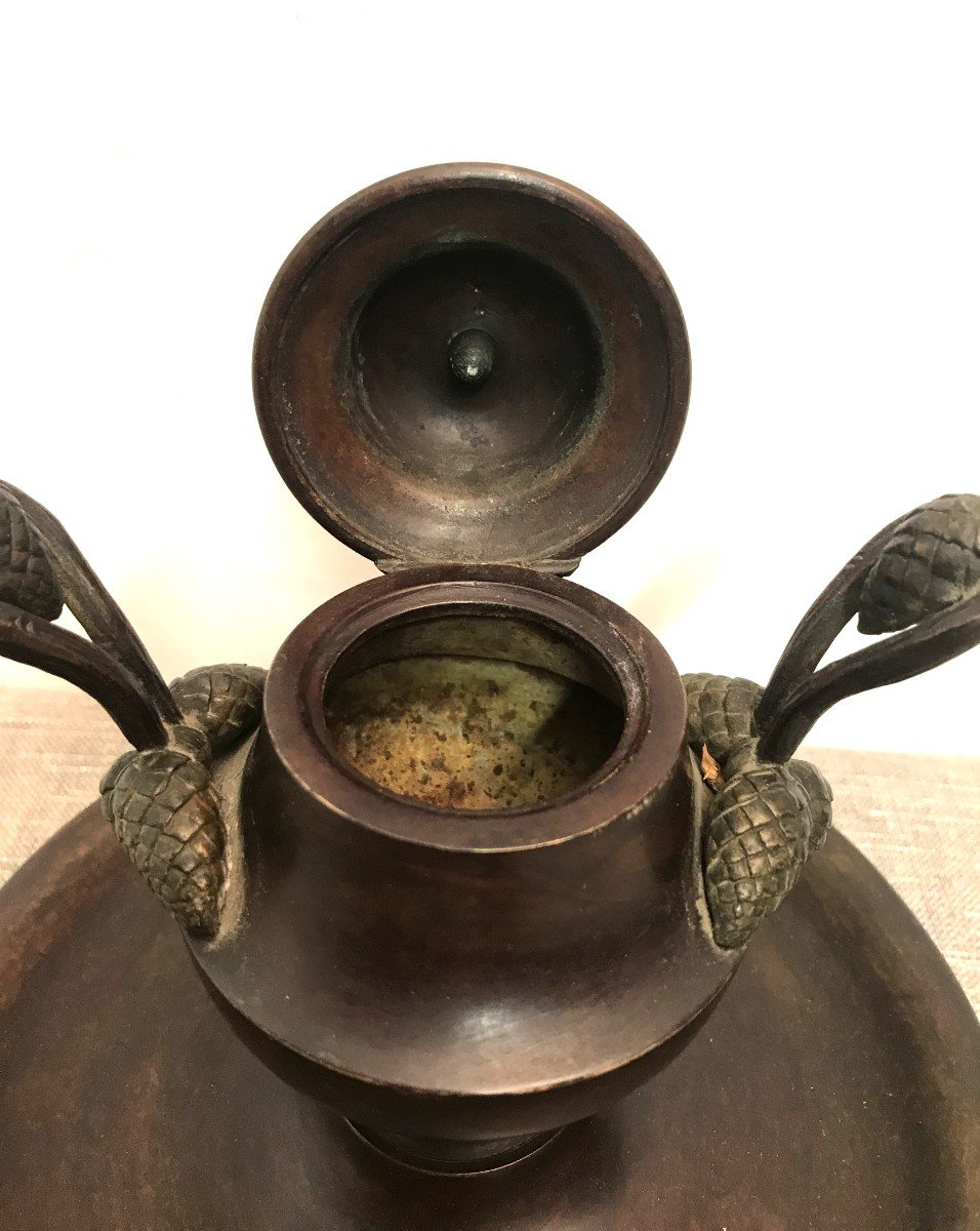 Bronze Inkwell Signed Susse Frères 19th Century-photo-4