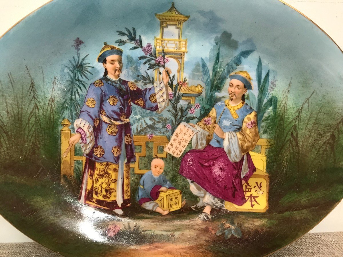 Chinese Dish In 19th Century Limoges Porcelain-photo-2