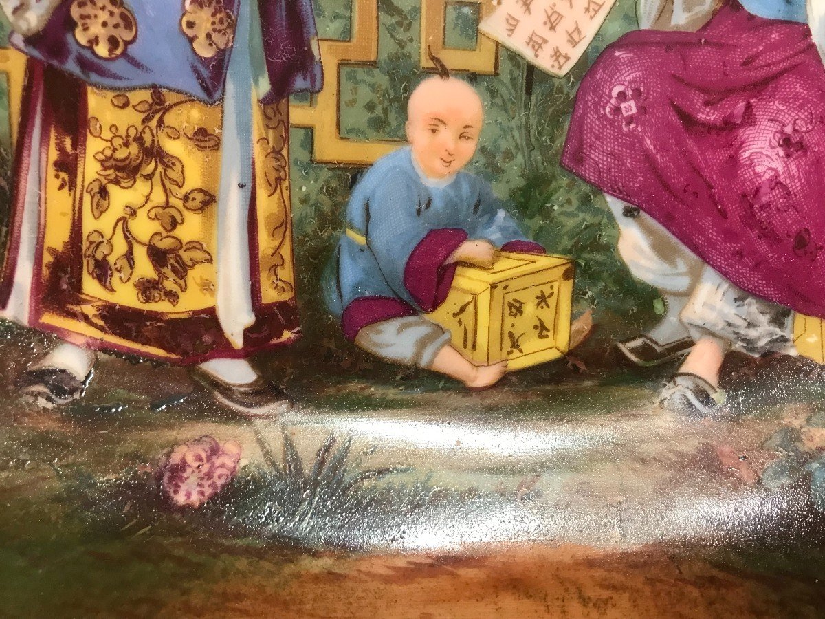 Chinese Dish In 19th Century Limoges Porcelain-photo-2