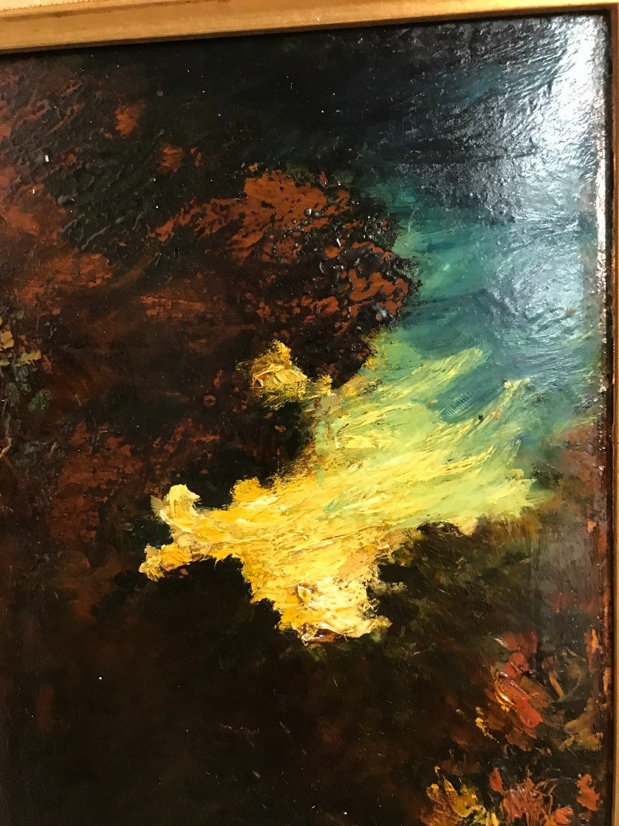 Oil Painting On Panel Adolphe Monticelli-photo-3