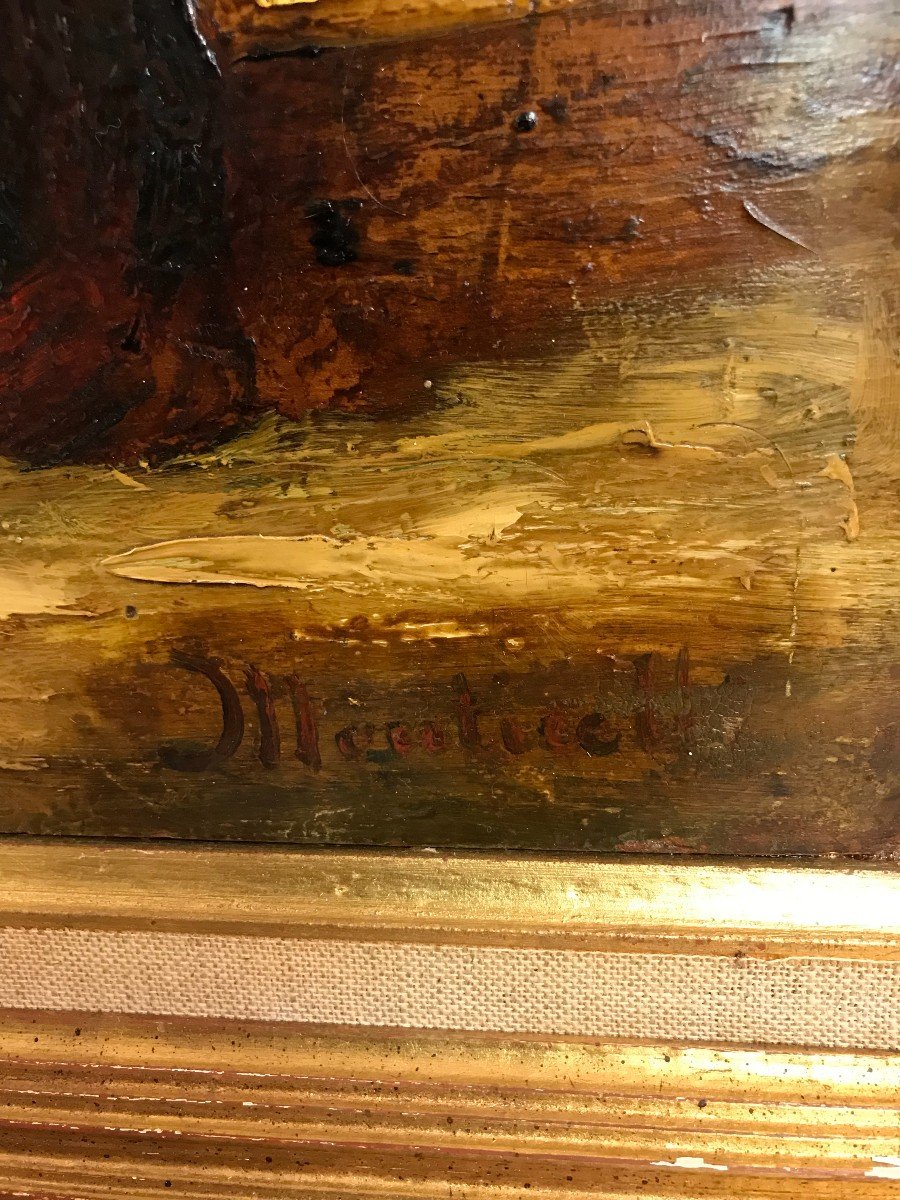 Oil Painting On Panel Adolphe Monticelli-photo-1