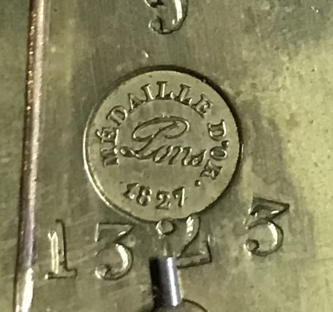 Large Bronze Clock "hippocrates" Restoration Period-photo-7